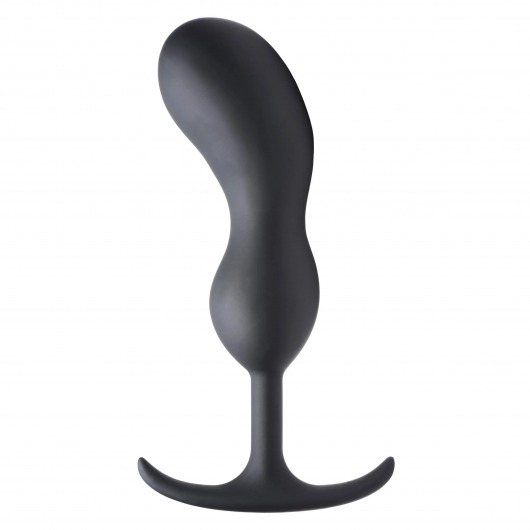 Черный массажер простаты с утяжелителями Premium Silicone Weighted Prostate Plug XL - 20,8 см. - XR Brands - в Красноярске купить с доставкой