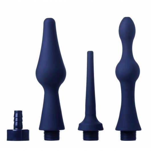 Набор из 3 универсальных насадок для анального душа Universal 3 Piece Silicone Enema Attachment Set - XR Brands - купить с доставкой в Красноярске