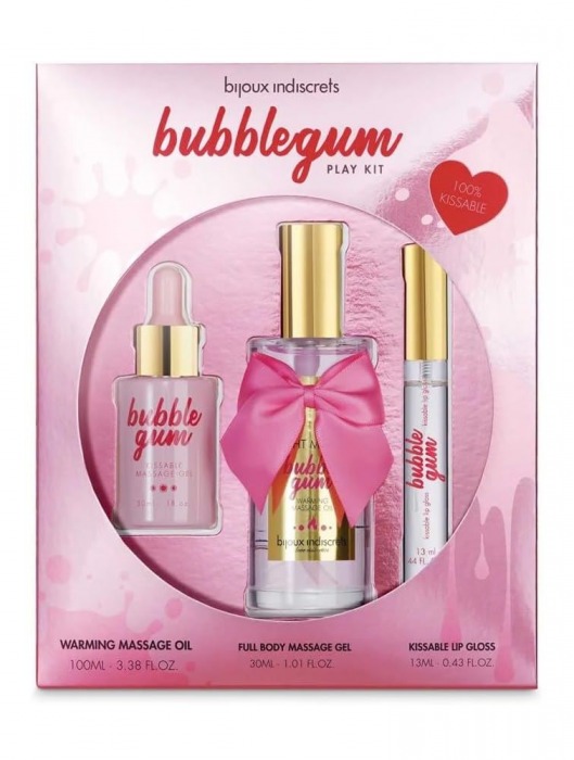 Набор средств для массажа и ласк Bubblegum Play Kit - Bijoux Indiscrets - купить с доставкой в Красноярске