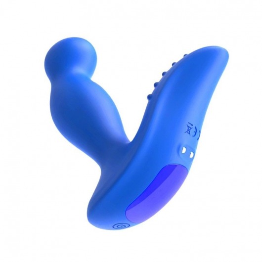 Синий вибромассажер простаты 3,5’’ Remote Control P-spot Massager - 12,5 см. - Erokay - в Красноярске купить с доставкой