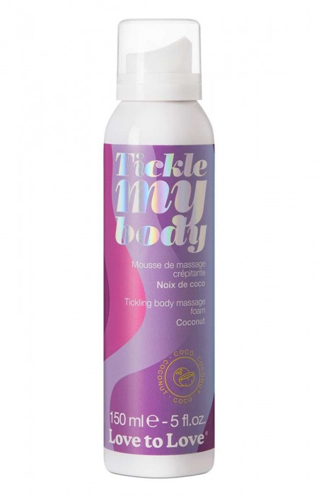 Массажная хрустящая пенка Tickle My Body Coconut с ароматом кокоса - 150 мл. - Love to Love - купить с доставкой в Красноярске