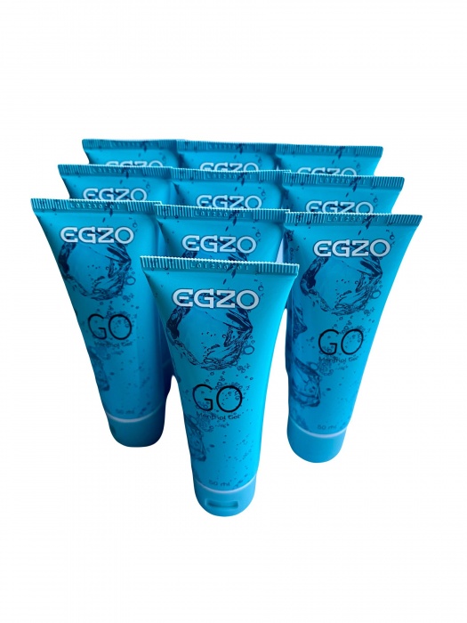 Набор из 10 пролонгирующих лубрикантов на водной основе Egzo Go (по 50 мл.) - EGZO - купить с доставкой в Красноярске