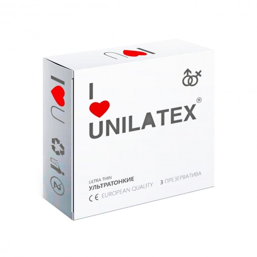 Ультратонкие презервативы Unilatex Ultra Thin - 3 шт. - Unilatex - купить с доставкой в Красноярске