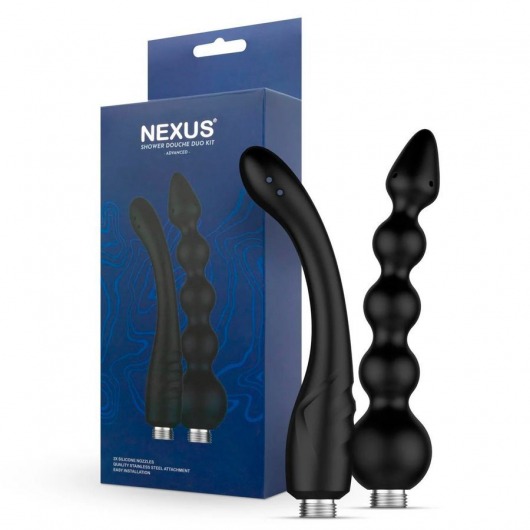 Набор из 2 насадок для анального душа Shower Douche Duo Kit - Nexus Range - купить с доставкой в Красноярске