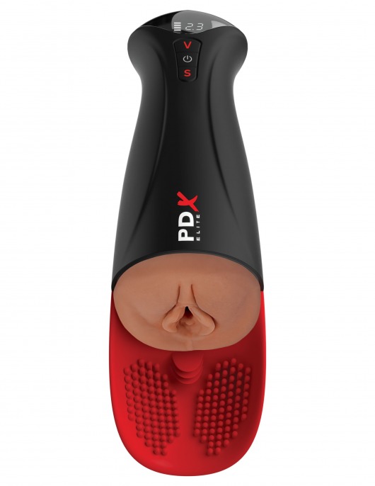 Мастурбатор-вагина в колбе с вибрацией Fuck-O-Matic Pro XL - Pipedream - в Красноярске купить с доставкой