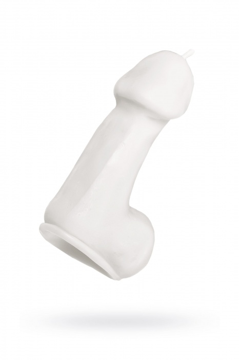 Белая свеча в форме пениса - 47 гр. - Pecado - купить с доставкой в Красноярске