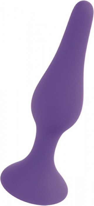 Фиолетовая анальная втулка Silcone Purple Plug Medium - 11 см. - Boys of Toys