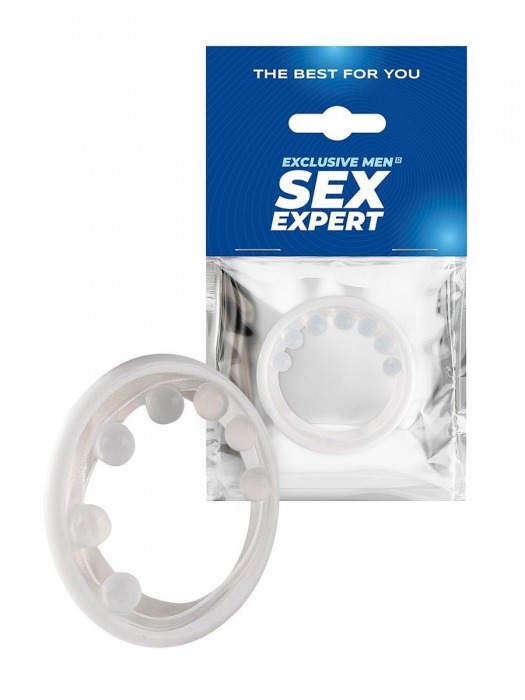 Эрекционное кольцо с мягкой стимулирующей насадкой - Sex Expert - в Красноярске купить с доставкой