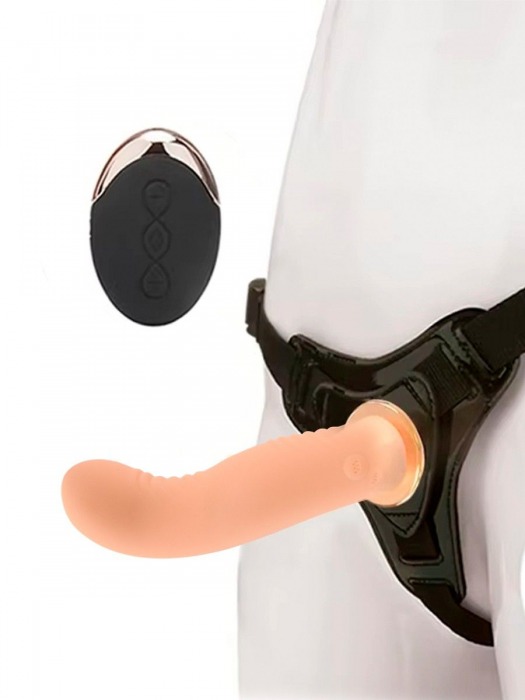 Женский вибрострапон со съемной насадкой и пультом ДУ - Erokay - купить с доставкой в Красноярске