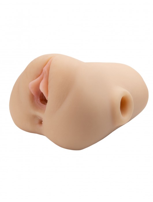 Телесный мастурбатор с вибрацией Double Pounder Vibrating Squeeze Stroker - Pipedream - в Красноярске купить с доставкой