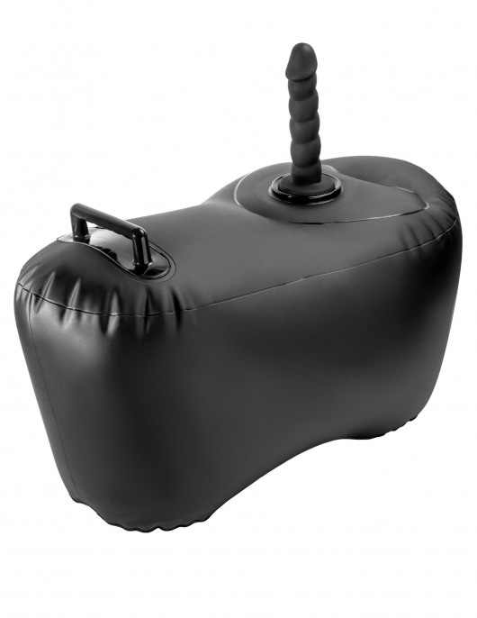 Черное надувное кресло с платформой для фиксации дилдо Body Dock Inflatable Love Seat - Pipedream - купить с доставкой в Красноярске