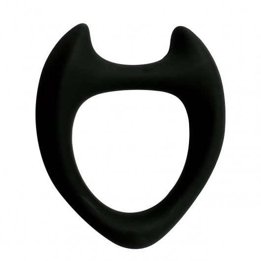 Черное эрекционное кольцо с рожками Wooomy Toro M - Adrien Lastic - в Красноярске купить с доставкой