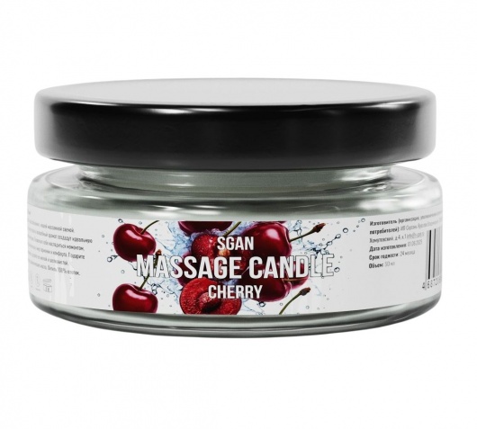 Массажная свеча «Спелая вишня» - 50 мл. - SGAN - купить с доставкой в Красноярске