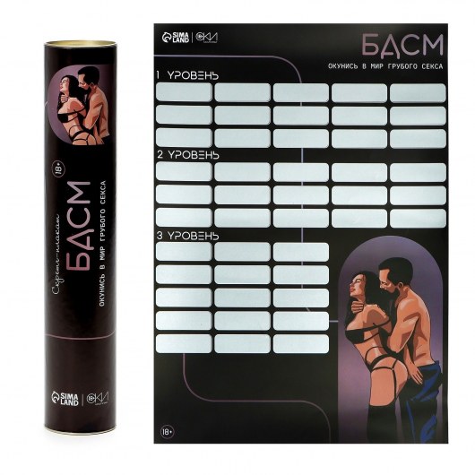 Плакат для двоих со скретч-слоем «БДСМ» - Сима-Ленд - купить с доставкой в Красноярске