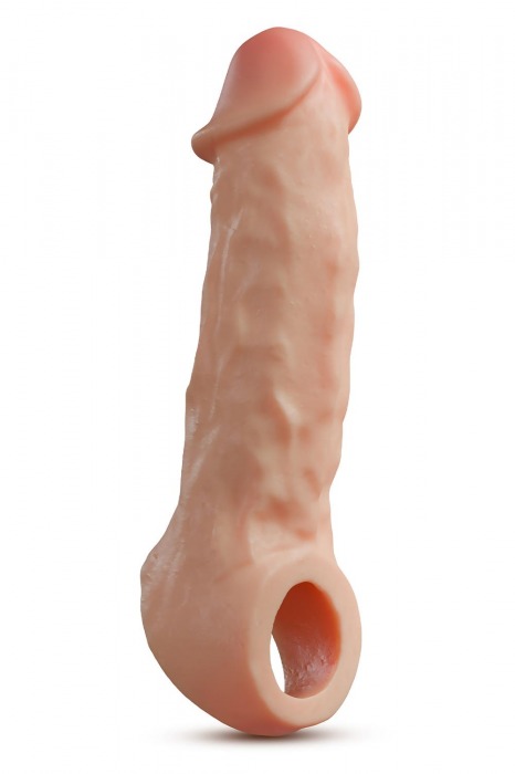 Телесная насадка-удлинитель Intrepid 9.25 Inch Realistic Penis Extender Sleeve - 23,5 см. - Blush Novelties - в Красноярске купить с доставкой