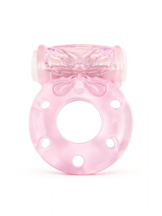 Розовое эрекционное виброкольцо с бабочкой - 1137 - в Красноярске купить с доставкой