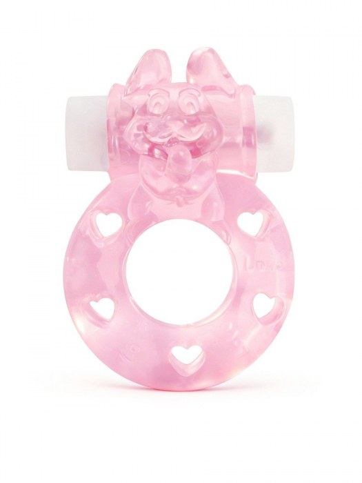 Розовое эрекционное виброкольцо в форме зайчика - 1137 - в Красноярске купить с доставкой