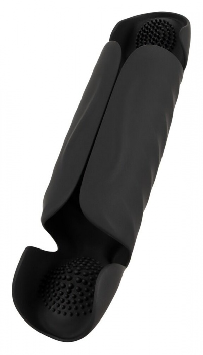 Черный вибромастурбатор с трехточечной стимуляцией Penis Trainer with 3 Point Stimulation - Orion - в Красноярске купить с доставкой