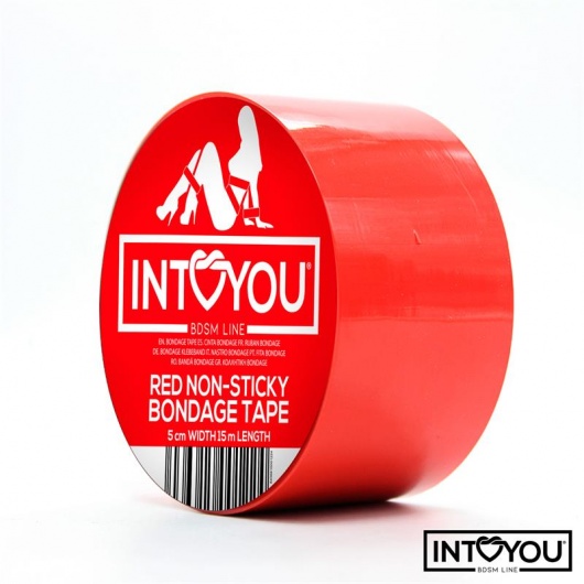 Красный скотч для фиксации Non-Sticky Bondage Tape - 15 м. - Intoyou - купить с доставкой в Красноярске