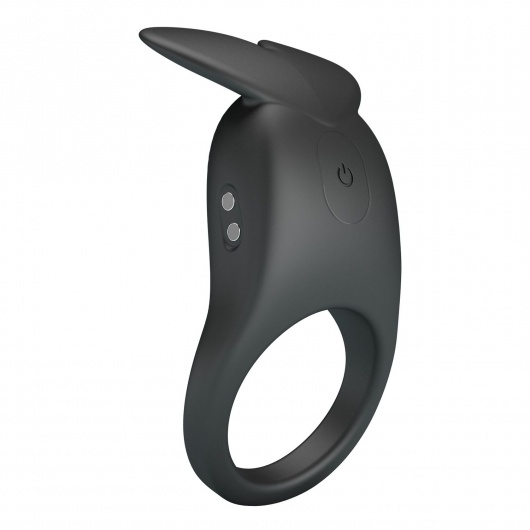 Черное перезаряжаемое виброкольцо Carlton - Baile - в Красноярске купить с доставкой