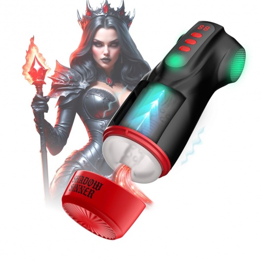 Интерактивный мастурбатор Raven с вакуумом, вибрацией и подсветкой - Shots Media BV - в Красноярске купить с доставкой