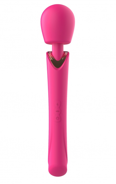 Розовый силиконовый вибратор-wand - 30 см. - Secwell