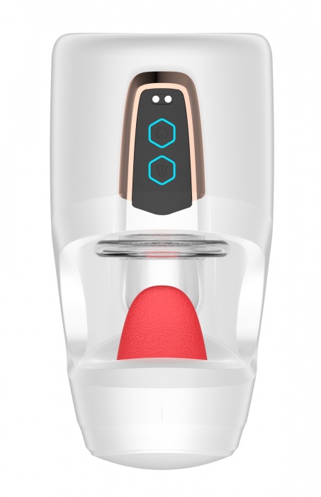 Белый мастурбатор с язычком и возвратно-поступательными движениями - Secwell - в Красноярске купить с доставкой