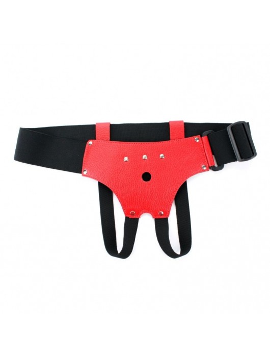 Красные трусики со штырьком для насадки - БДСМ Арсенал - купить с доставкой в Красноярске
