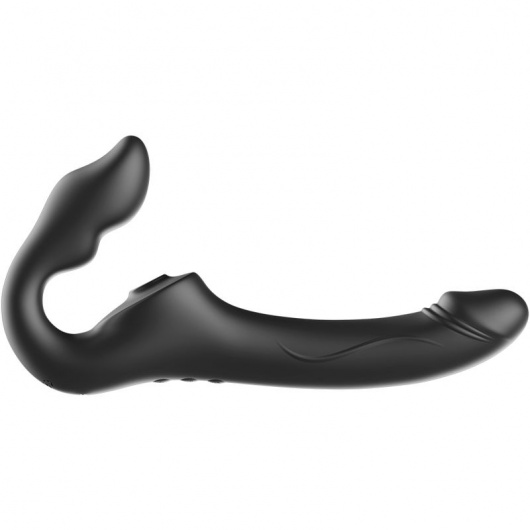 Черный безремневой страпон с 3 моторами - Ibiza - купить с доставкой в Красноярске