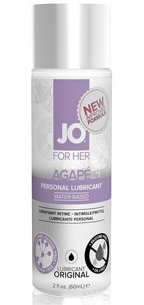 Лубрикант на водной основе для женщин JO AGAPE LUBRICANT ORIGINAL - 60 мл. - System JO - купить с доставкой в Красноярске