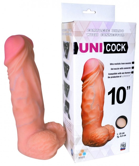 Фаллическая насадка Харнесс UNICOCK 10  - 25 см. - LOVETOY (А-Полимер) - купить с доставкой в Красноярске