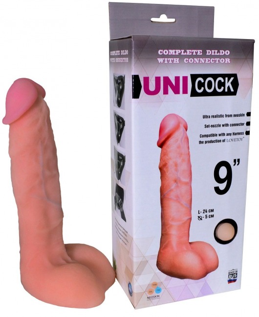 Фаллическая насадка Харнесс UNICOCK 9  - 24 см. - LOVETOY (А-Полимер) - купить с доставкой в Красноярске