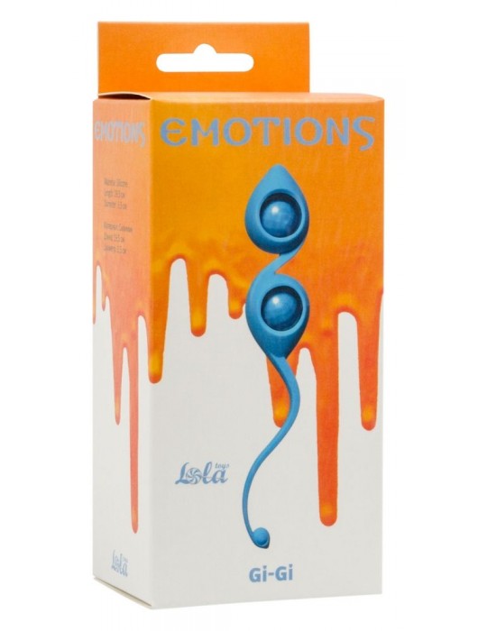 Голубые вагинальные шарики Emotions Gi-Gi - Lola Games