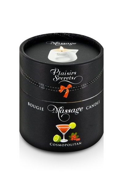 Массажная свеча с ароматом коктейля Космополитан Bougie de Massage Cosmopolitan - 80 мл. - Plaisir Secret - купить с доставкой в Красноярске