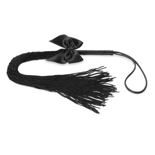 Чёрная плётка Lilly Whip Bijoux - Bijoux Indiscrets - купить с доставкой в Красноярске