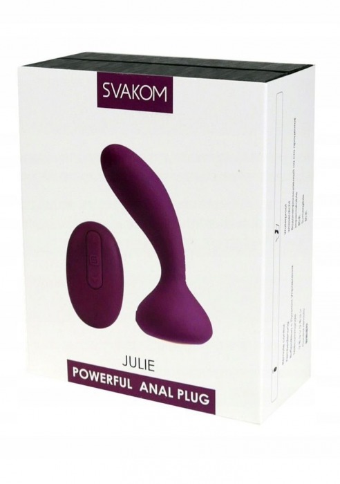 Фиолетовый массажёр простаты Julie Violet с вибрацией и пультом ДУ - Svakom - в Красноярске купить с доставкой