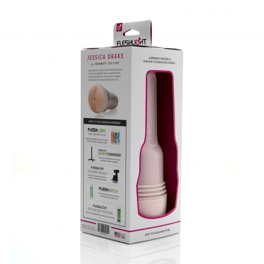 Мастурбатор-вагина Fleshlight Girls - Jessica Drake Heavenly - Fleshlight - в Красноярске купить с доставкой