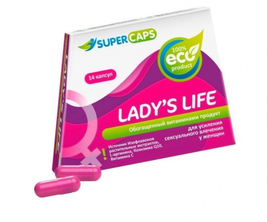 Возбуждающие капсулы Ladys Life - 14 капсул (0,35 гр.) - SuperCaps - купить с доставкой в Красноярске