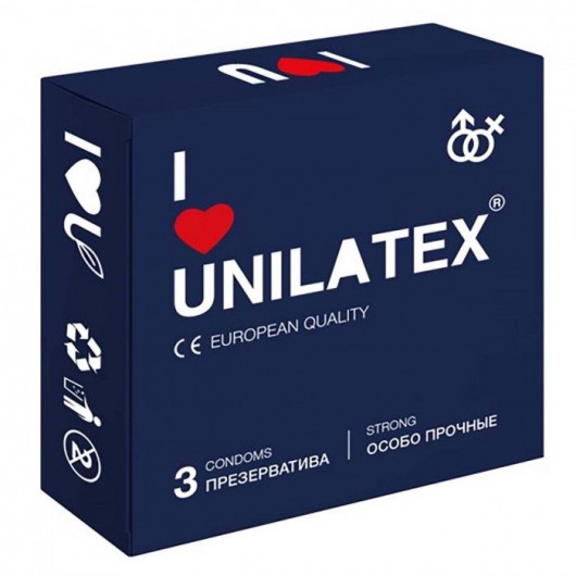 Ультрапрочные презервативы Unilatex Extra Strong - 3 шт. - Unilatex - купить с доставкой в Красноярске