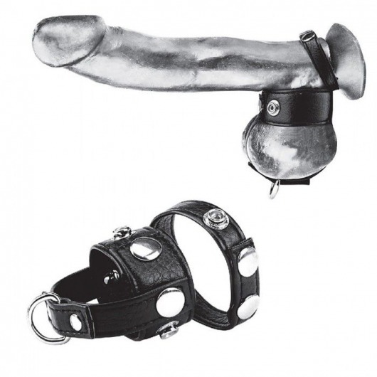 Утяжка для мошонки и пениса Cock Ring With 1  Ball Stretcher And Optional Weight Ring - BlueLine - купить с доставкой в Красноярске