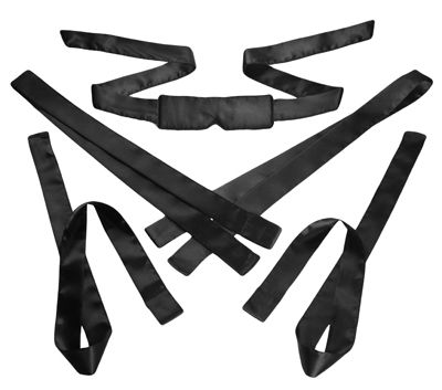 Бондажный набор из сатиновых лент Bordeaux 5 Piece Satin Bondage Set - XR Brands - купить с доставкой в Красноярске