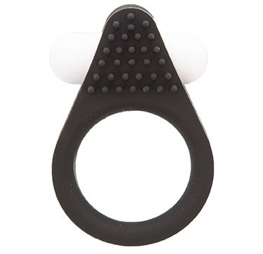 Чёрное эрекционное кольцо LIT-UP SILICONE STIMU RING 1 BLACK - Dream Toys - в Красноярске купить с доставкой