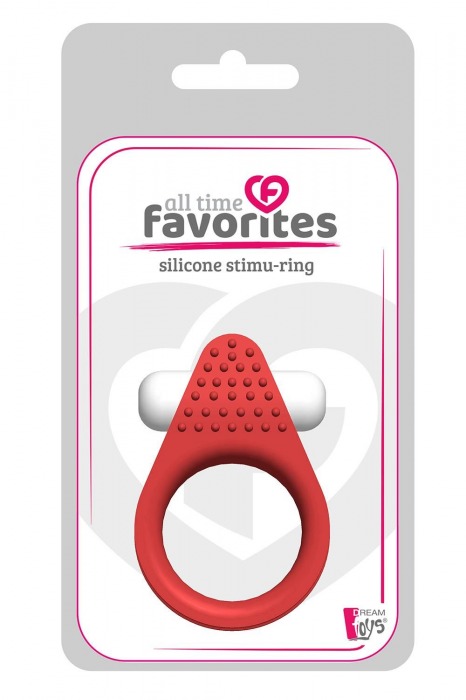 Красное эрекционное кольцо LIT-UP SILICONE STIMU RING 1 RED - Dream Toys - в Красноярске купить с доставкой