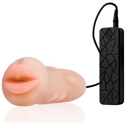 Мастурбатор-ротик с вибрацией REALSTUFF VIBRATING MASTURBATOR MOUTH - Dream Toys - в Красноярске купить с доставкой