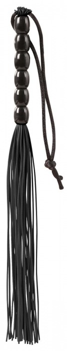 Чёрная мини-плеть из резины Rubber Mini Whip - 22 см. - Blush Novelties - купить с доставкой в Красноярске