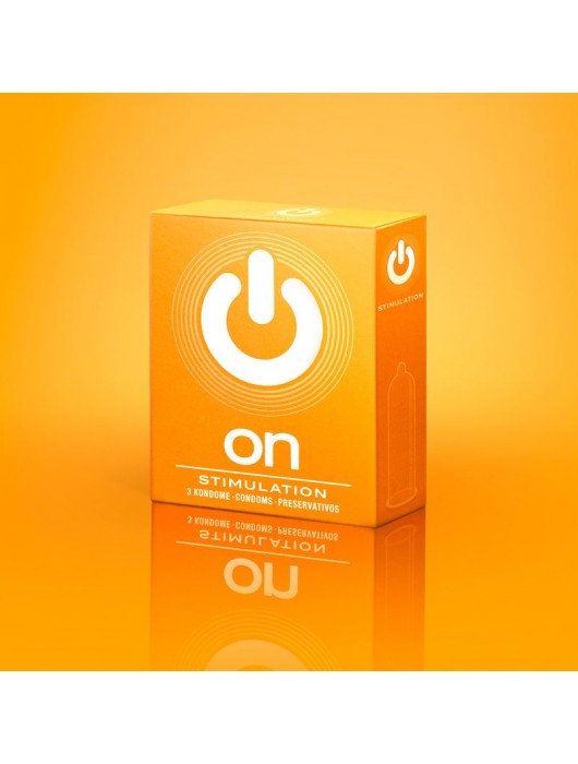 Презервативы ON) Stimulation с точками - 3 шт. - ON) - купить с доставкой в Красноярске