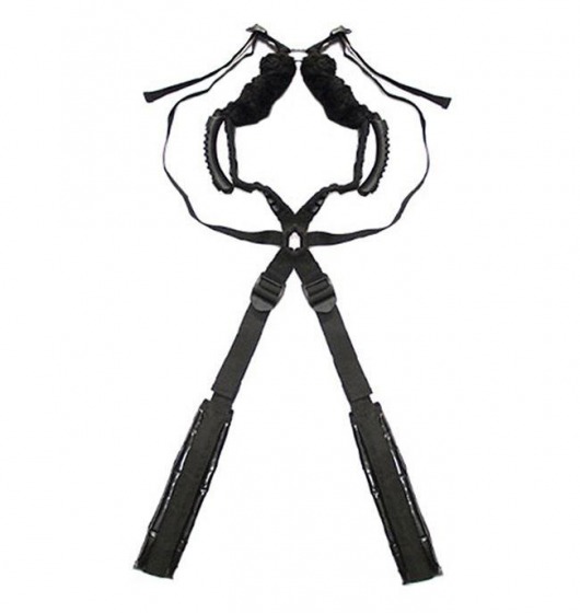 Чёрный бондажный комплект Romfun Sex Harness Bondage на сбруе - Romfun - купить с доставкой в Красноярске