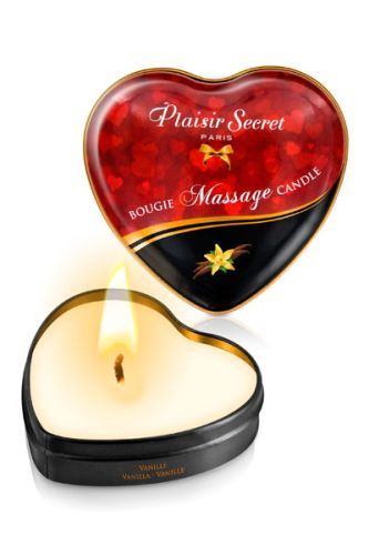 Массажная свеча с ароматом ванили Bougie Massage Candle - 35 мл. - Plaisir Secret - купить с доставкой в Красноярске