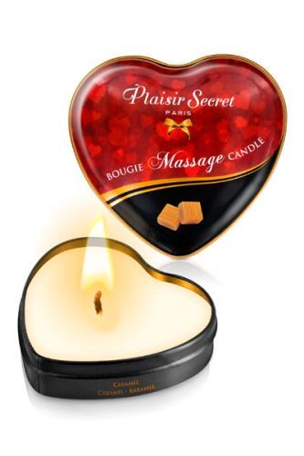 Массажная свеча с ароматом карамели Bougie Massage Candle - 35 мл. - Plaisir Secret - купить с доставкой в Красноярске