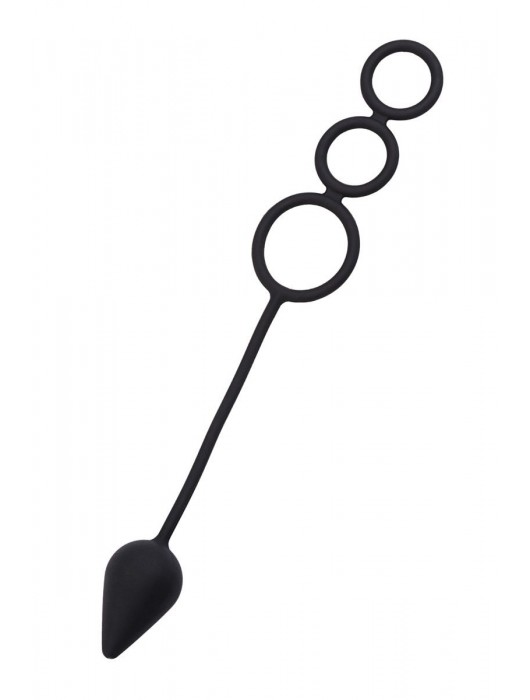 Тройное эрекционное кольцо с анальным хвостом Drop M-size - Erotist Adult Toys - в Красноярске купить с доставкой